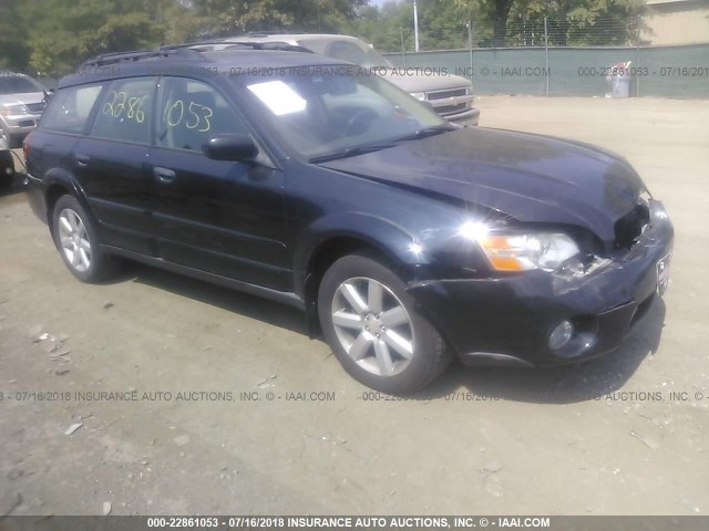 4S4BP61C677323577 - 2007 SUBARU LEGACY OUTBACK 2.5I BLACK photo 1