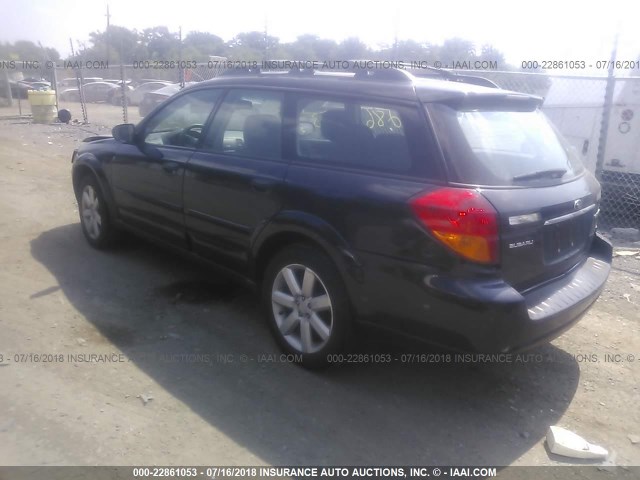 4S4BP61C677323577 - 2007 SUBARU LEGACY OUTBACK 2.5I BLACK photo 3