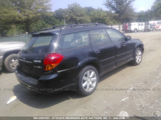 4S4BP61C677323577 - 2007 SUBARU LEGACY OUTBACK 2.5I BLACK photo 4