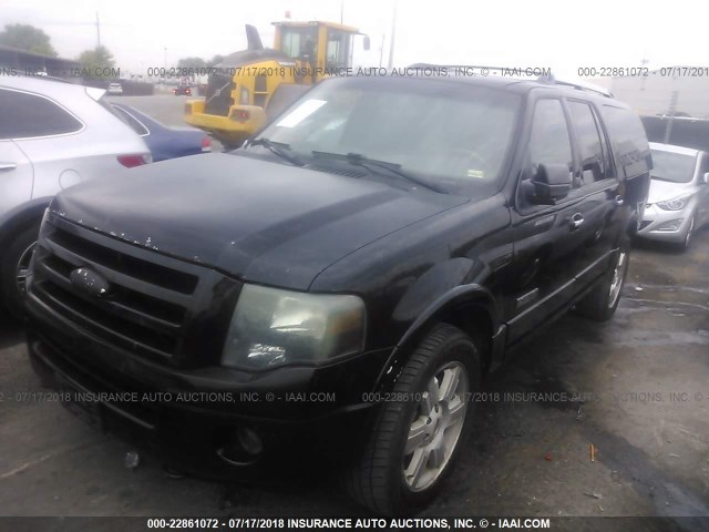 1FMFK20517LA45304 - 2007 FORD EXPEDITION EL LIMITED BLACK photo 2