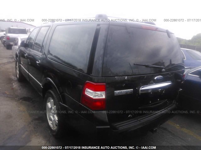 1FMFK20517LA45304 - 2007 FORD EXPEDITION EL LIMITED BLACK photo 3