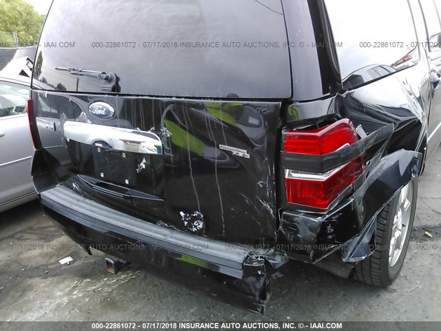 1FMFK20517LA45304 - 2007 FORD EXPEDITION EL LIMITED BLACK photo 6