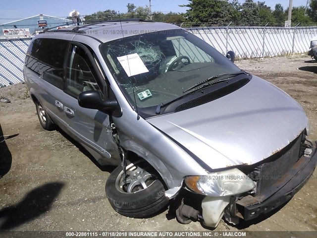 2B8GP54L72R577141 - 2002 DODGE GRAND CARAVAN ES SILVER photo 1