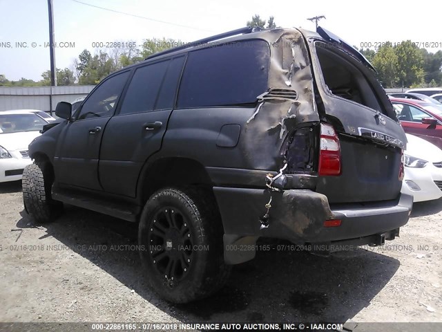 JTEHT05J632033780 - 2003 TOYOTA LAND CRUISER  BLACK photo 3