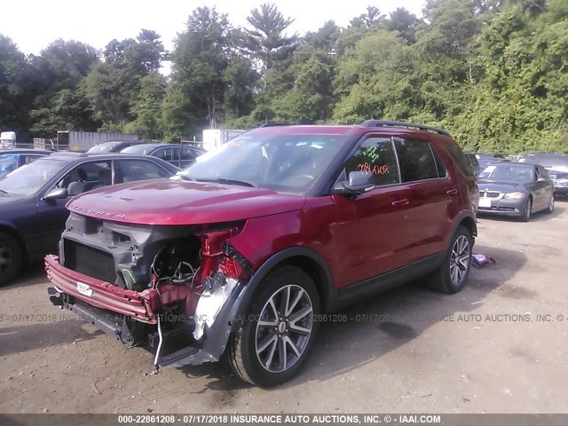 1FM5K8D82FGB63386 - 2015 FORD EXPLORER XLT RED photo 6