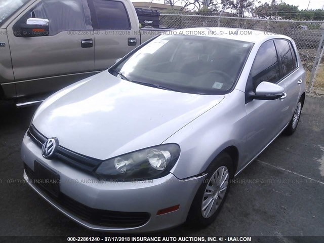 WVWDB7AJ0AW363649 - 2010 VOLKSWAGEN GOLF SILVER photo 2