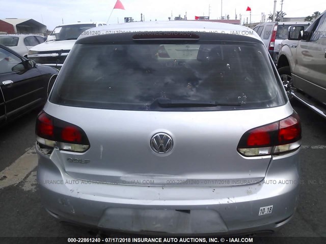 WVWDB7AJ0AW363649 - 2010 VOLKSWAGEN GOLF SILVER photo 6