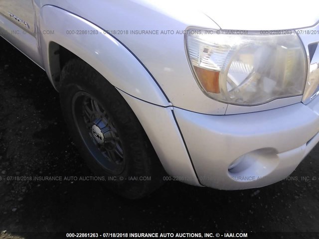 5TEUU42N49Z600264 - 2009 TOYOTA TACOMA ACCESS CAB SILVER photo 6