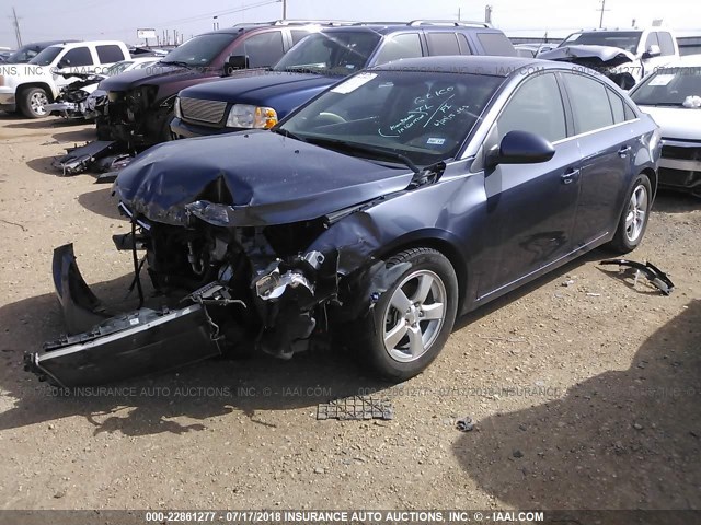 1G1PC5SB7D7212739 - 2013 CHEVROLET CRUZE LT BLUE photo 2