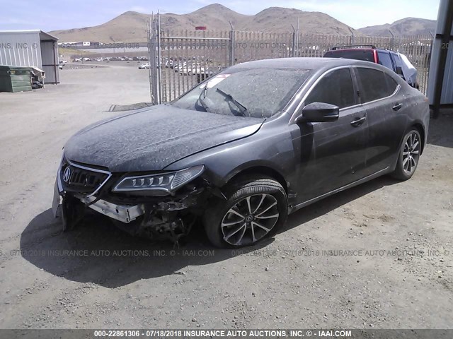 19UUB2F58GA002949 - 2016 ACURA TLX TECH GRAY photo 2