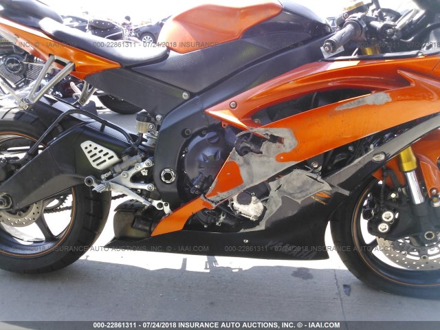 JYARJ16E09A012746 - 2009 YAMAHA YZFR6 ORANGE photo 8