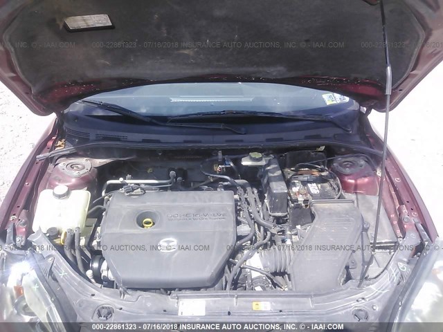 JM1BK143X61482542 - 2006 MAZDA 3 HATCHBACK RED photo 10