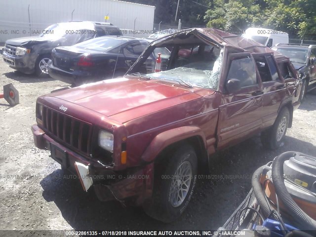 1J4FF78S5XL568559 - 1999 JEEP CHEROKEE LIMITED RED photo 2