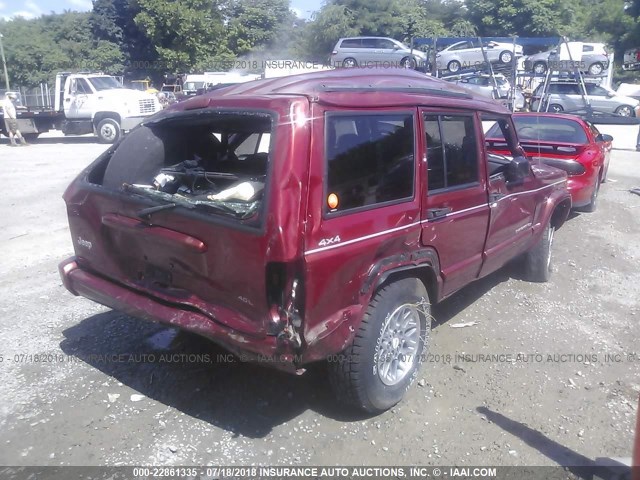 1J4FF78S5XL568559 - 1999 JEEP CHEROKEE LIMITED RED photo 4