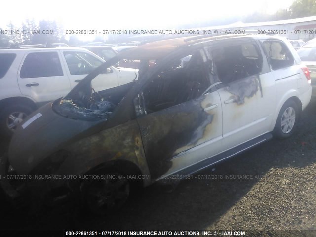 5N1BV28U36N107807 - 2006 NISSAN QUEST S/SE/SL WHITE photo 2