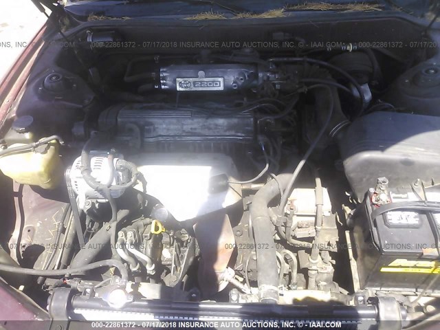 JT2BG12K3T0380893 - 1996 TOYOTA CAMRY DX/LE/XLE ბურგუნდია ფოტო 10