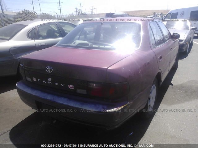 JT2BG12K3T0380893 - 1996 TOYOTA CAMRY DX/LE/XLE ბურგუნდია ფოტო 4