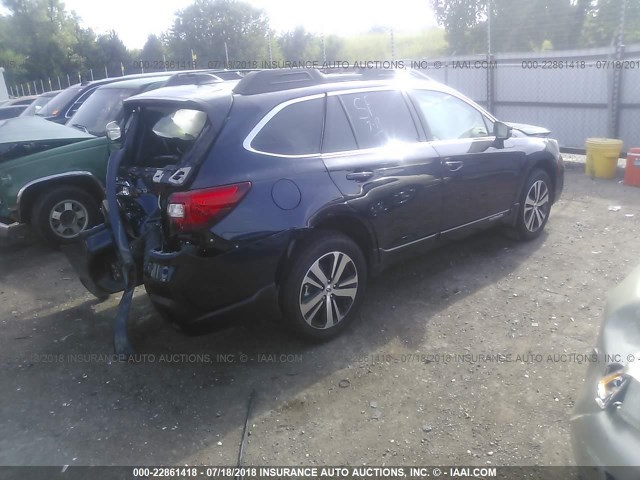 4S4BSEKC5J3244424 - 2018 SUBARU OUTBACK 3.6R LIMITED BLACK photo 4