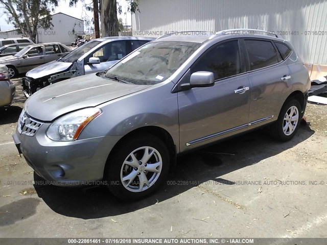 JN8AS5MT5BW574338 - 2011 NISSAN ROGUE S/SV/KROM GRAY photo 2