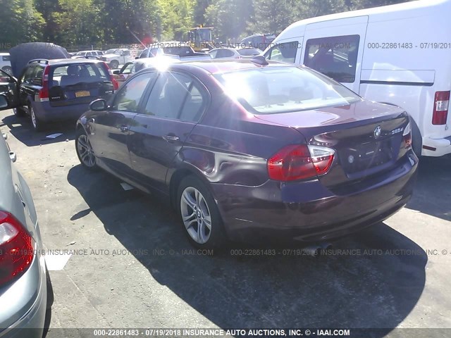 WBAVC735X8KP38205 - 2008 BMW 328 XI SULEV RED photo 3