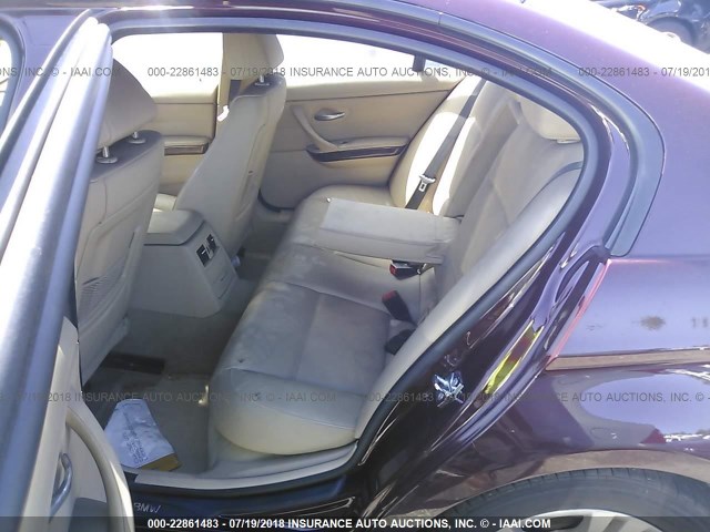 WBAVC735X8KP38205 - 2008 BMW 328 XI SULEV RED photo 8