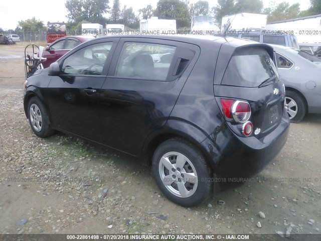 1G1JB6SH8D4114890 - 2013 CHEVROLET SONIC LS 黑色 照片 3