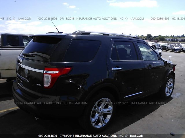 1FMHK8F86BGA26018 - 2011 FORD EXPLORER LIMITED BLACK photo 4