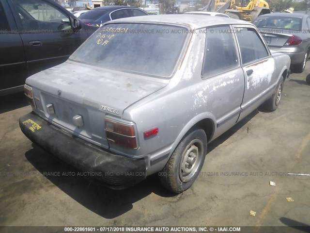 JT2AL22D9B1155935 - 1981 TOYOTA TERCEL DELUXE SILVER photo 4