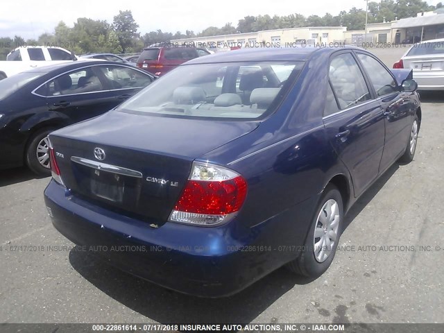 4T1BE30K25U091099 - 2005 TOYOTA CAMRY LE/XLE/SE Mavi foto 4