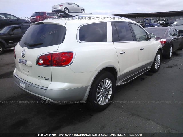 5GAKVBED0BJ341057 - 2011 BUICK ENCLAVE CXL WHITE photo 4