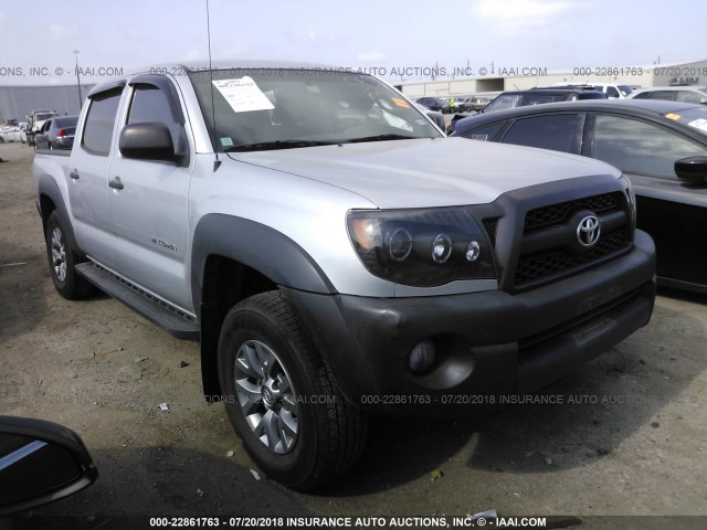 5TFJU4GN4BX008940 - 2011 TOYOTA TACOMA DOUBLE CAB PRERUNNER SILVER photo 1