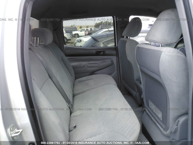 5TFJU4GN4BX008940 - 2011 TOYOTA TACOMA DOUBLE CAB PRERUNNER SILVER photo 8