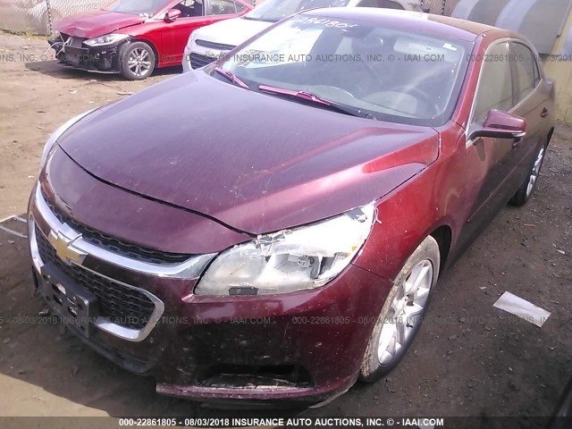 1G11C5SL1FF142890 - 2015 CHEVROLET MALIBU 1LT MAROON photo 2