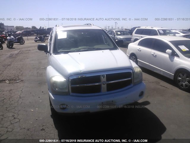 1D4HD48D35F510954 - 2005 DODGE DURANGO SLT WHITE photo 6