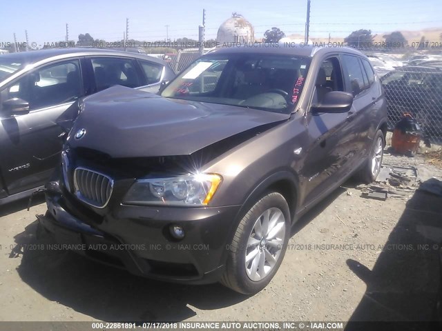 5UXWX9C57E0D38408 - 2014 BMW X3 XDRIVE28I Pewter photo 2