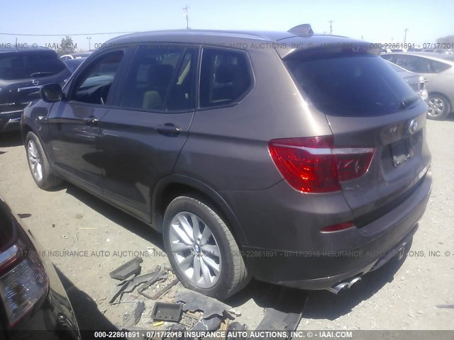 5UXWX9C57E0D38408 - 2014 BMW X3 XDRIVE28I Pewter photo 3