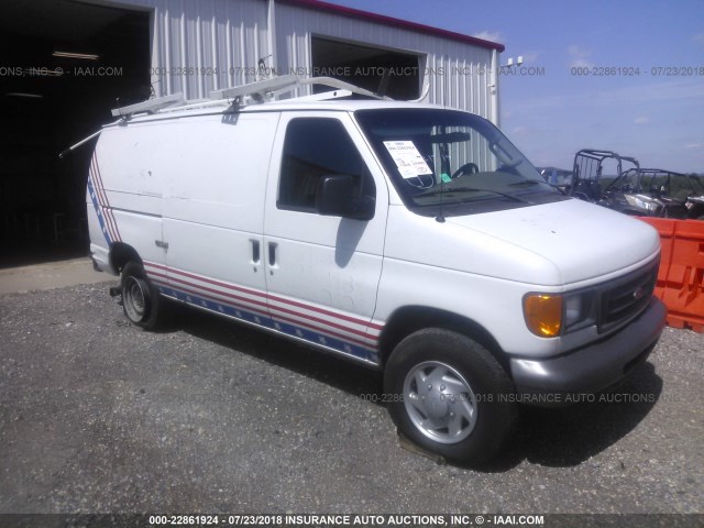 1FTSE34L77DB45409 - 2007 FORD ECONOLINE E350 SUPER DUTY VAN WHITE photo 1