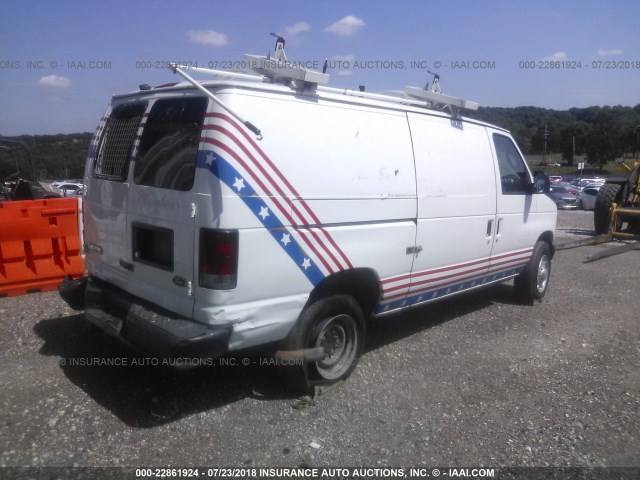 1FTSE34L77DB45409 - 2007 FORD ECONOLINE E350 SUPER DUTY VAN WHITE photo 4