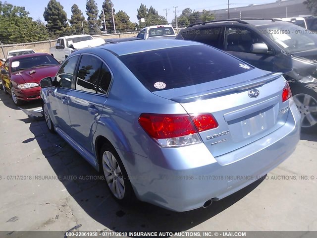 4S3BMBK62A3225479 - 2010 SUBARU LEGACY 2.5I LIMITED BLUE photo 3