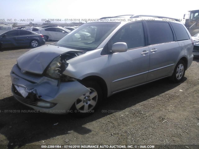 5TDZA22C54S219983 - 2004 TOYOTA SIENNA XLE/XLE LIMITED SILVER photo 2