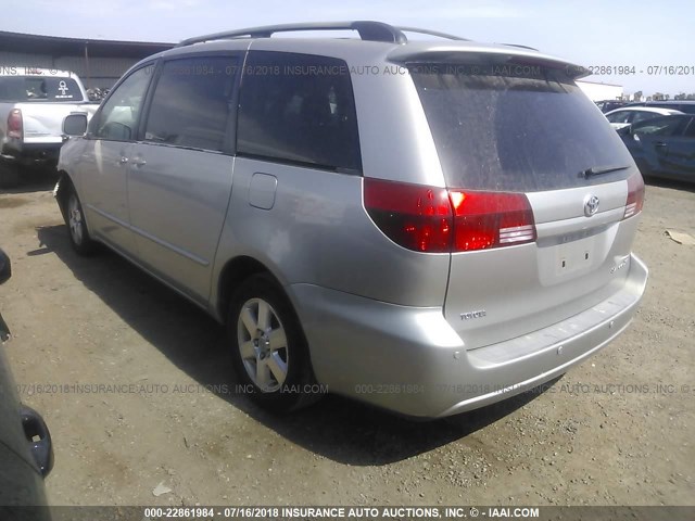 5TDZA22C54S219983 - 2004 TOYOTA SIENNA XLE/XLE LIMITED SILVER photo 3