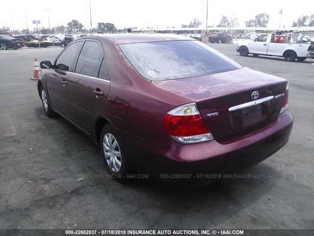 4T1BE32K25U431283 - 2005 TOYOTA CAMRY LE/XLE/SE 栗色 照片 3