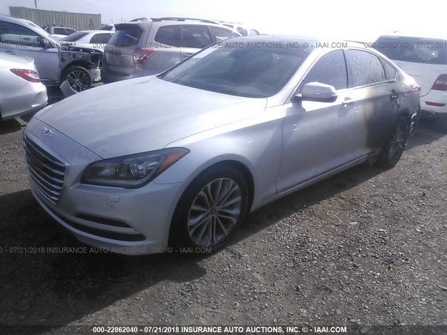 KMHGN4JE8FU016848 - 2015 HYUNDAI GENESIS 3.8L SILVER photo 2