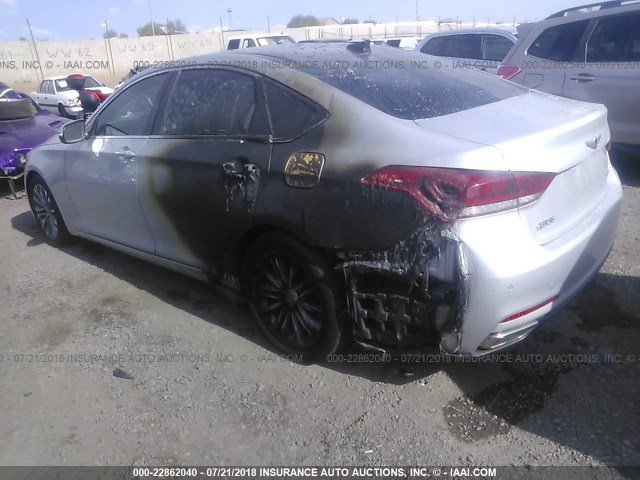 KMHGN4JE8FU016848 - 2015 HYUNDAI GENESIS 3.8L SILVER photo 3