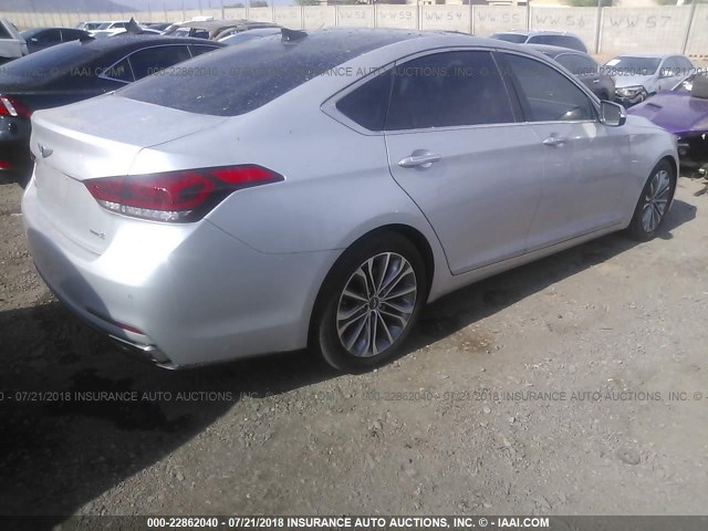 KMHGN4JE8FU016848 - 2015 HYUNDAI GENESIS 3.8L SILVER photo 4