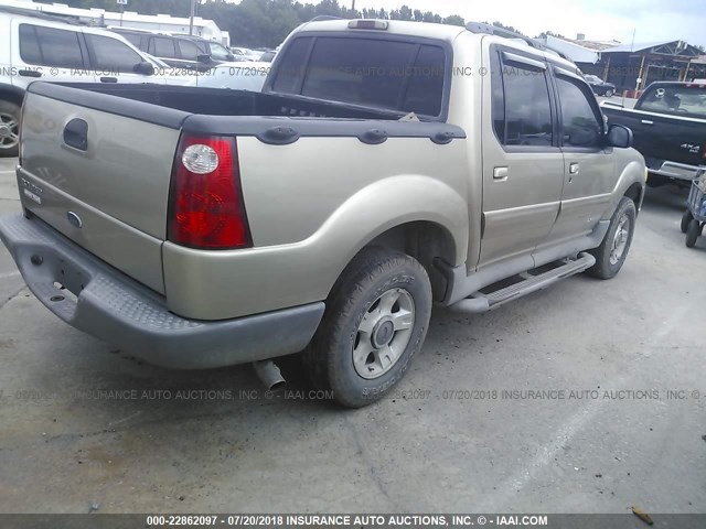 1FMZU67E11UC03646 - 2001 FORD EXPLORER SPORT TR  GOLD photo 4