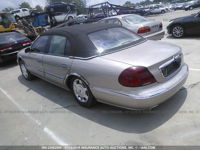 1LNHM97V71Y626950 - 2001 LINCOLN CONTINENTAL  金色 照片 3