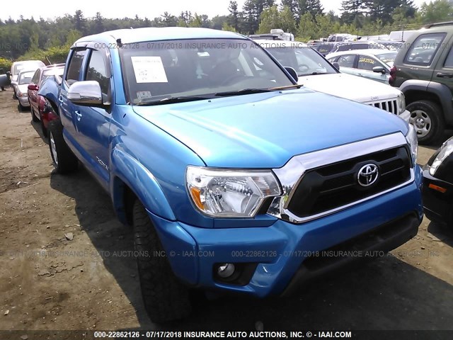 5TFMU4FN5CX004668 - 2012 TOYOTA TACOMA DOUBLE CAB LONG BED BLUE photo 1