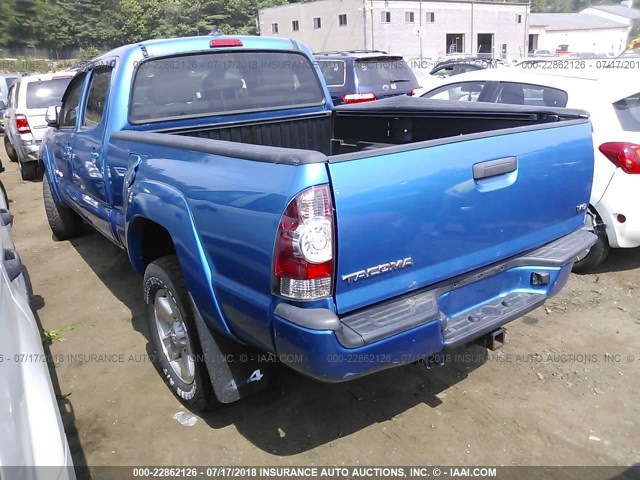 5TFMU4FN5CX004668 - 2012 TOYOTA TACOMA DOUBLE CAB LONG BED BLUE photo 3