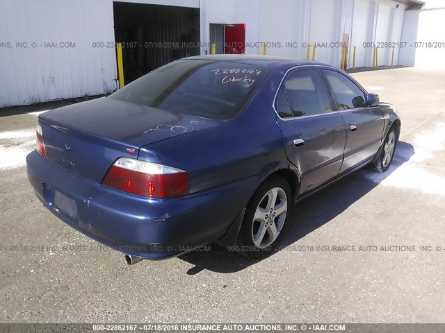 19UUA56882A038745 - 2002 ACURA 3.2TL TYPE-S BLUE photo 4